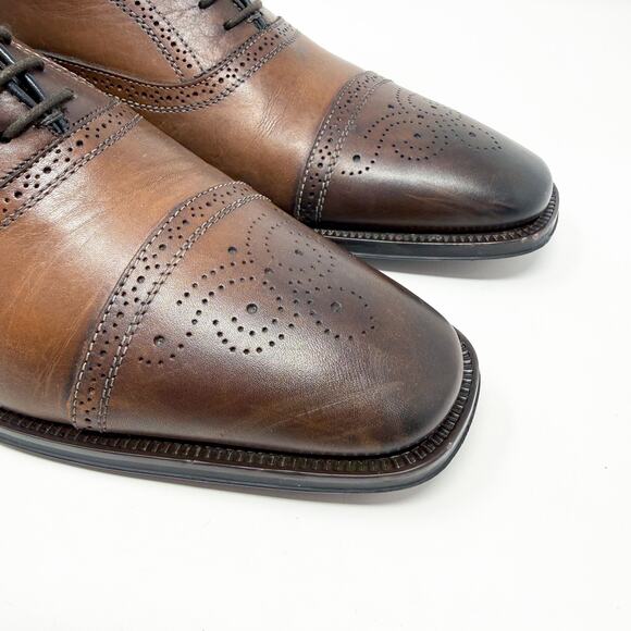 To Boot New York Brown Leather Brogue Dress Shoes Men\'s Sz 8.5 EUC Made in Italy main image 10